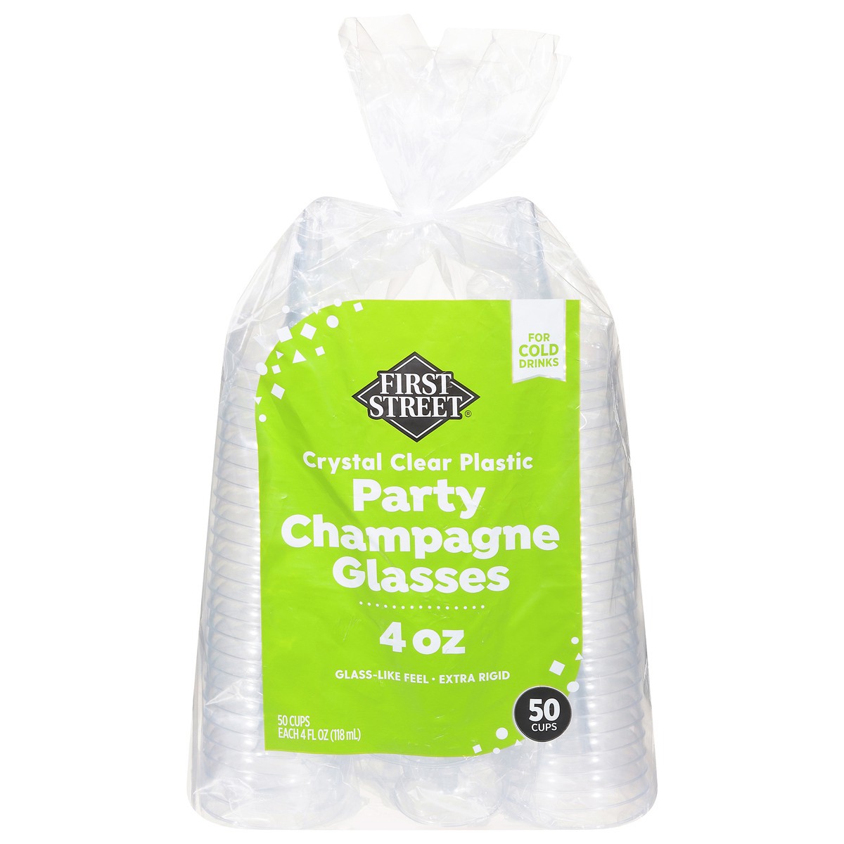 slide 1 of 12, First Street Crystal Champagne Glasses, 50 ct