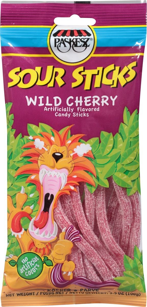 slide 7 of 9, Paskesz Candy Sour Stick Wild Cherry - 3.5 Oz, 3.5 oz