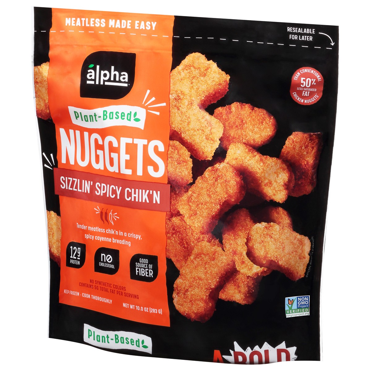 slide 12 of 14, Alpha Sizzlin' Spicy Chik'n Nuggets 10.0 oz, 10 oz