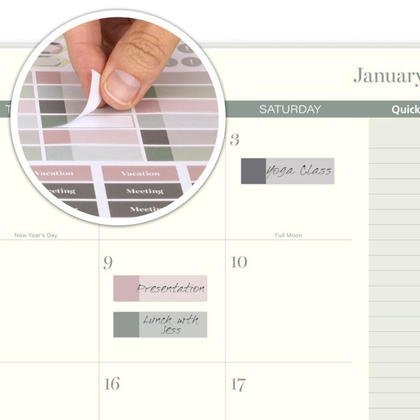 slide 3 of 10, Cambridge® Serene 2026 Weekly Monthly Planner, Large, 8 1/2"" x 11"", 1 ct