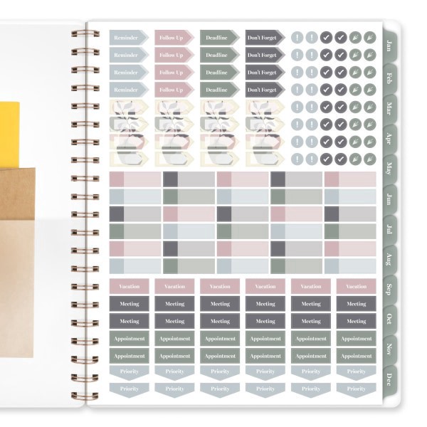 slide 9 of 10, Cambridge® Serene 2026 Weekly Monthly Planner, Large, 8 1/2"" x 11"", 1 ct