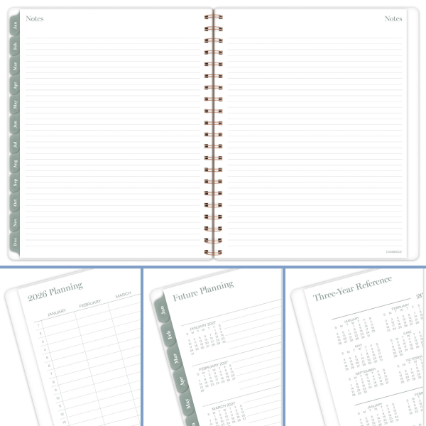 slide 2 of 10, Cambridge® Serene 2026 Weekly Monthly Planner, Large, 8 1/2"" x 11"", 1 ct