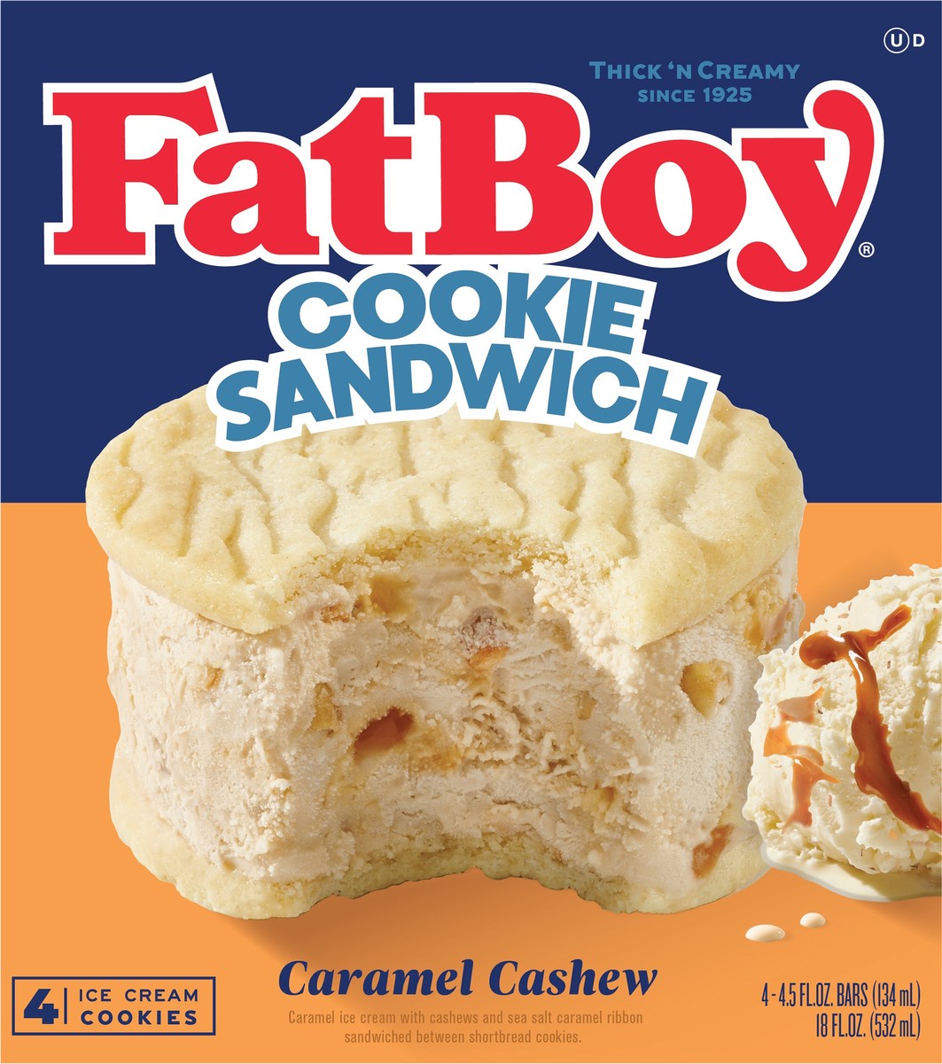 slide 6 of 12, Fat Boy Caramel Cashew Cookie Sandwich 4 Ea, 4 ct