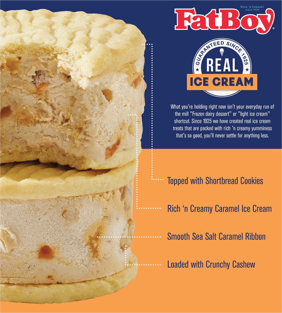 slide 12 of 12, Fat Boy Caramel Cashew Cookie Sandwich 4 Ea, 4 ct