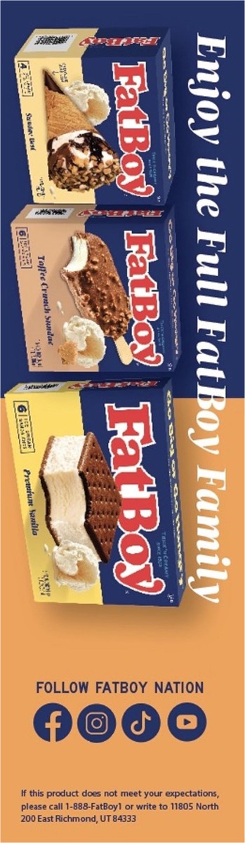 slide 8 of 12, Fat Boy Caramel Cashew Cookie Sandwich 4 Ea, 4 ct