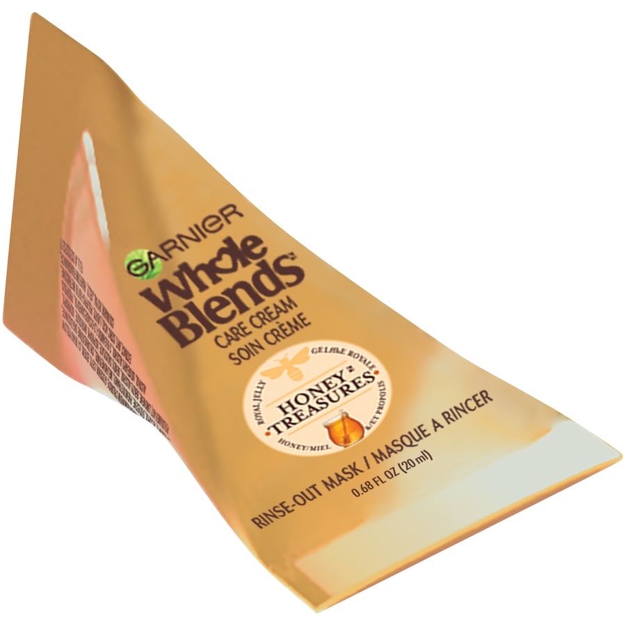 slide 1 of 2, Garnier Whole Blends Honey Treasures Care Cream Hair Mask, 0.68 fl oz