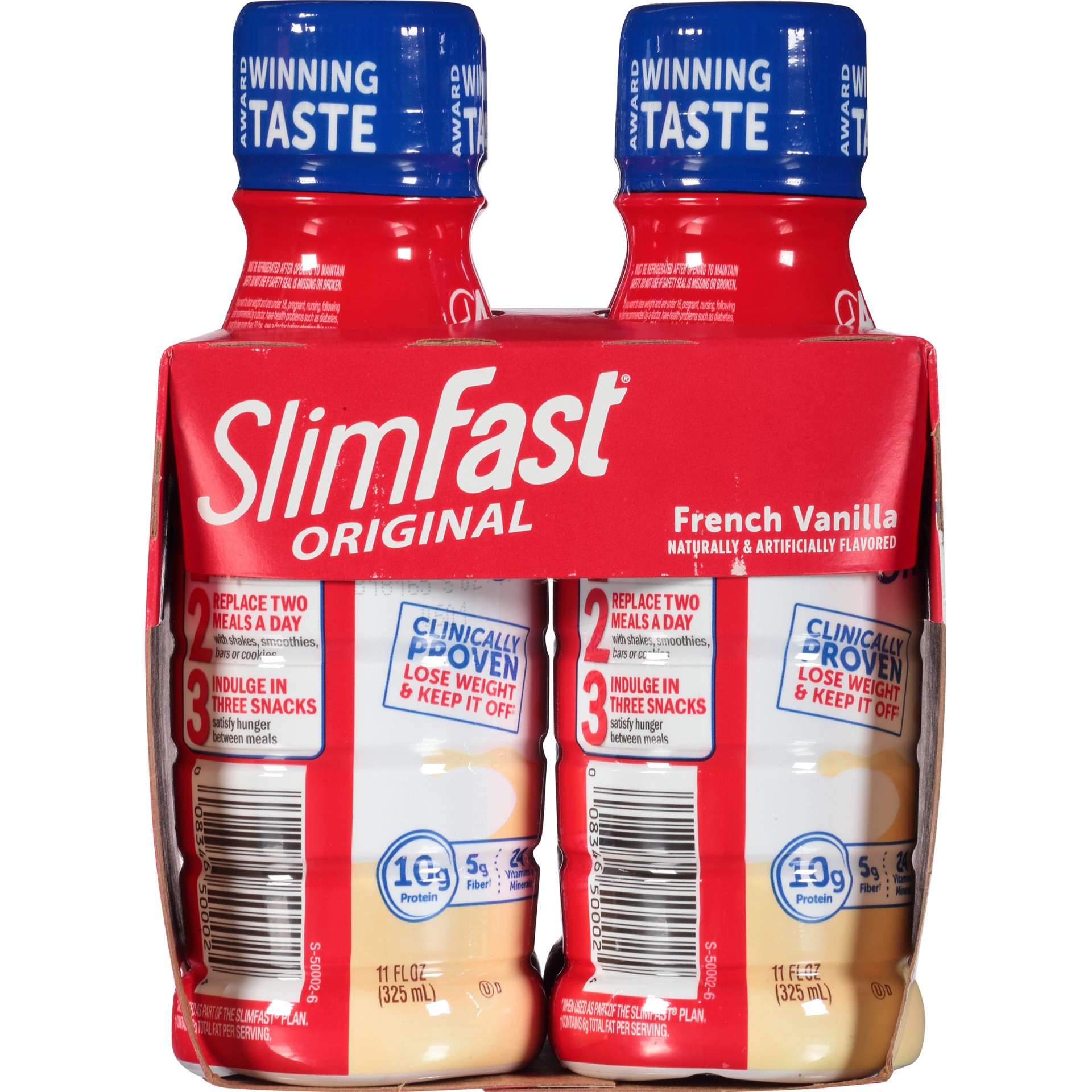 slide 4 of 6, SlimFast Original Ready to Drink Meal Replacement Shake, French Vanilla, 4 ct; 11 fl oz