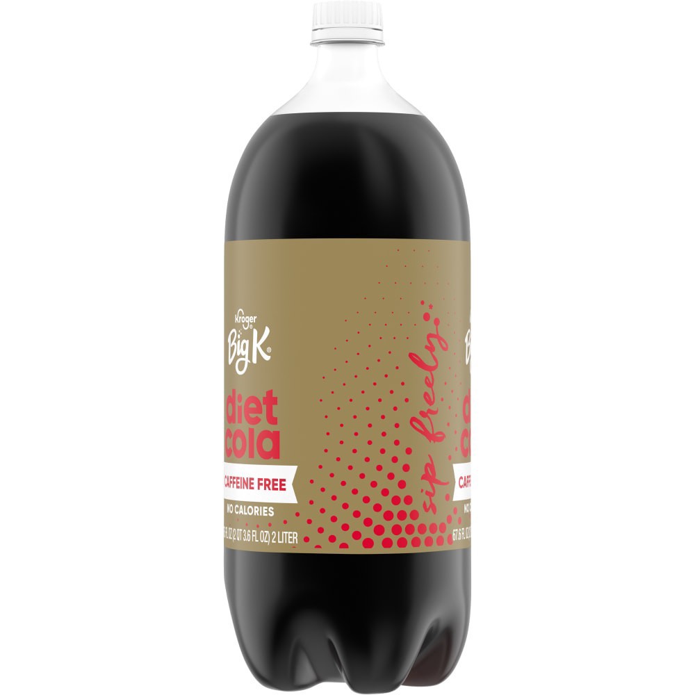 slide 4 of 4, Big K Caffeine Free Diet Cola Soda - 2 liter, 2 liter