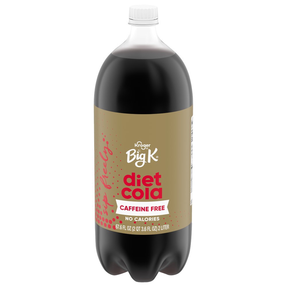 slide 1 of 4, Big K Caffeine Free Diet Cola Soda - 2 liter, 2 liter