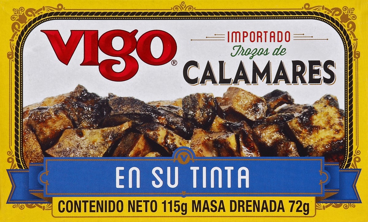 slide 5 of 5, Vigo Calamari with Ink Sauce, 4 oz