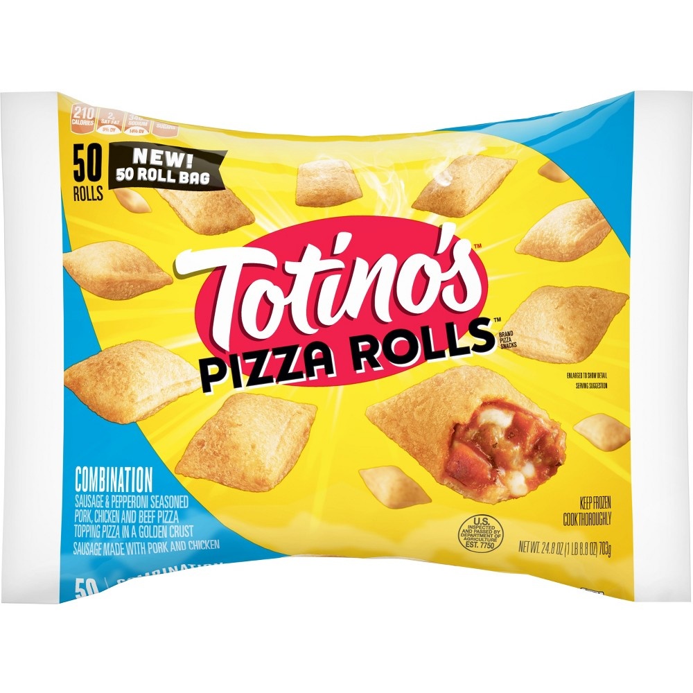 slide 3 of 3, Totino's Combination Pizza Rolls, 50 ct