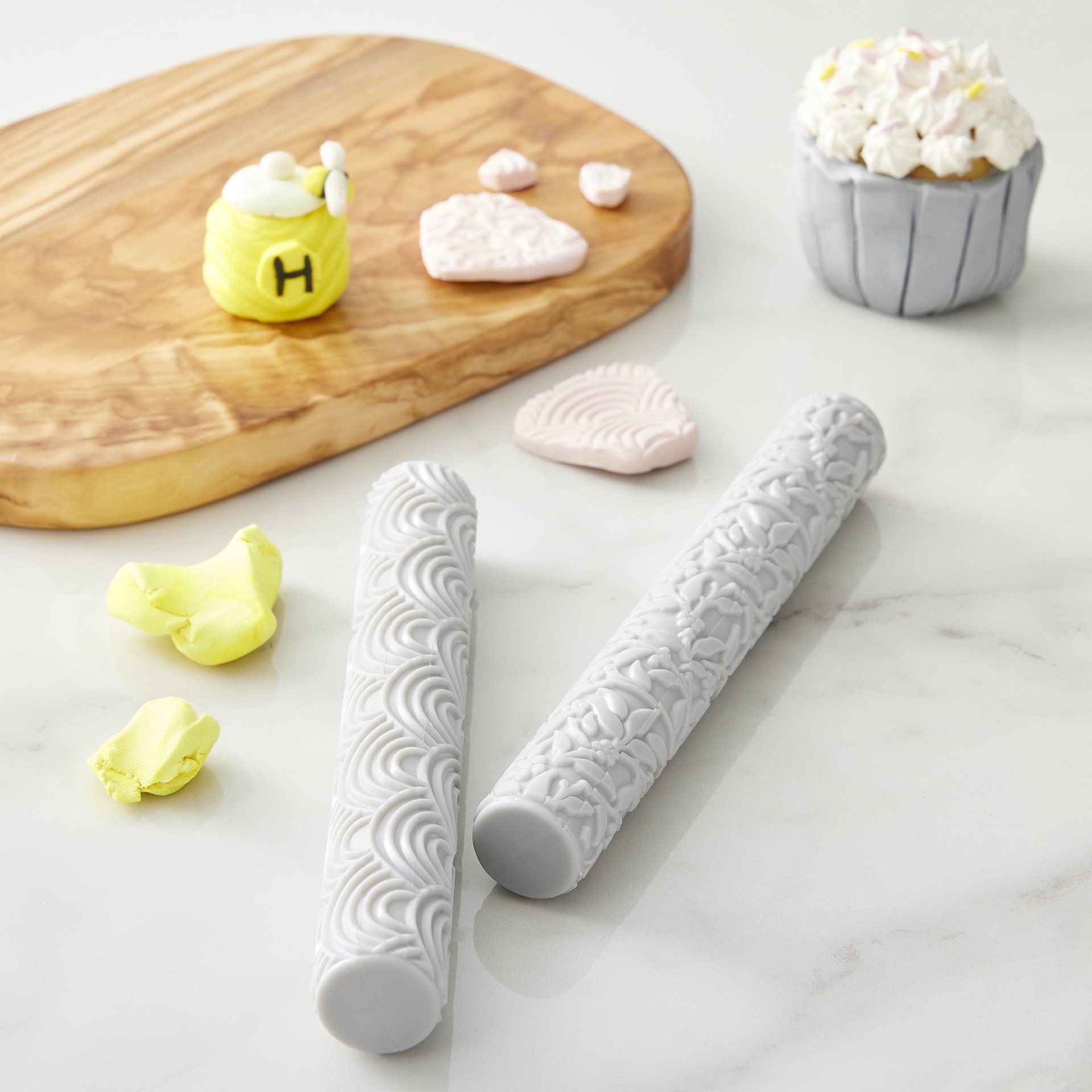 slide 2 of 4, Vine & Rainbow Texture Rollers By Craft Smart, 6 in x 0.87 in