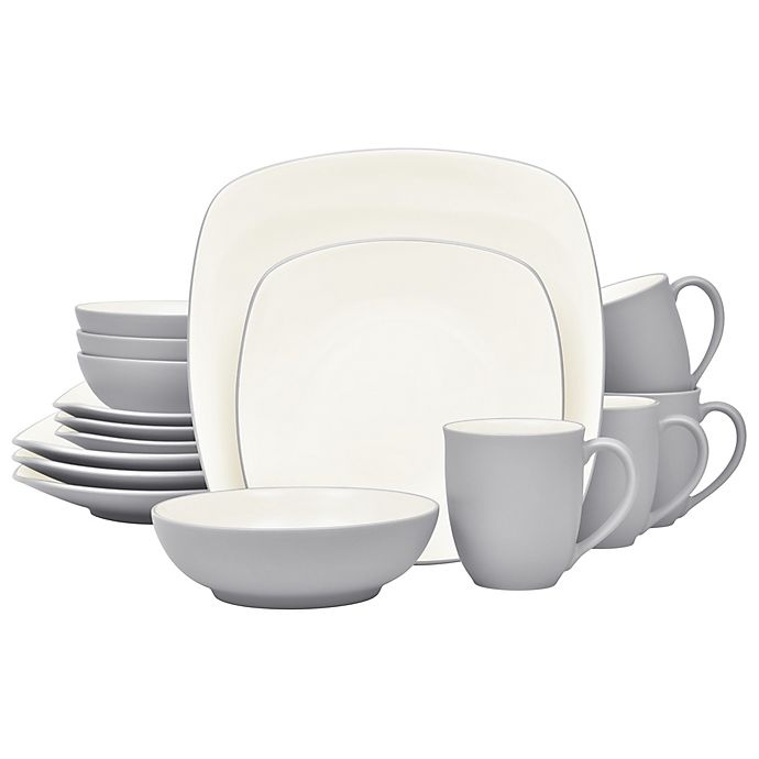 slide 1 of 1, Noritake Colorwave Square Dinnerware Set - Slate, 16 ct