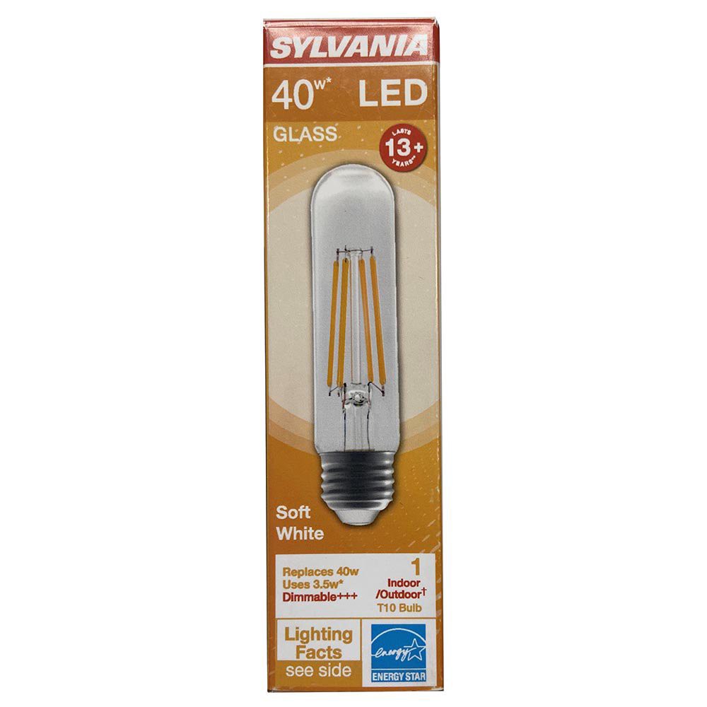 slide 1 of 1, Sylvania T10 40-Watt LED Light Bulb - Soft White, 1 ct