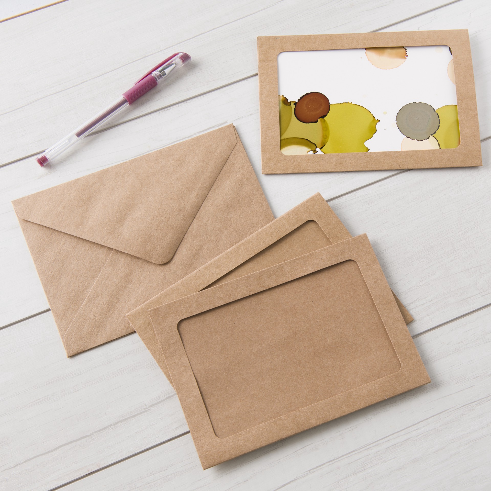 slide 6 of 6, Kraft Frame Cards & Envelopes By Recollections, 5" X 7", 5 in x 7 in