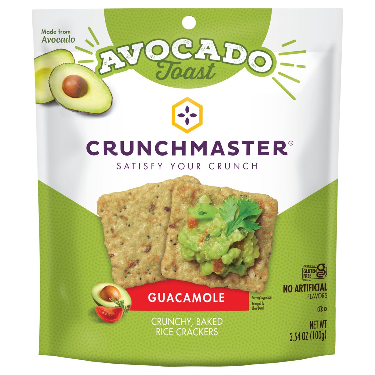 slide 1 of 13, Crunchmaster Avocado Toast Guacamole, 3.54 oz