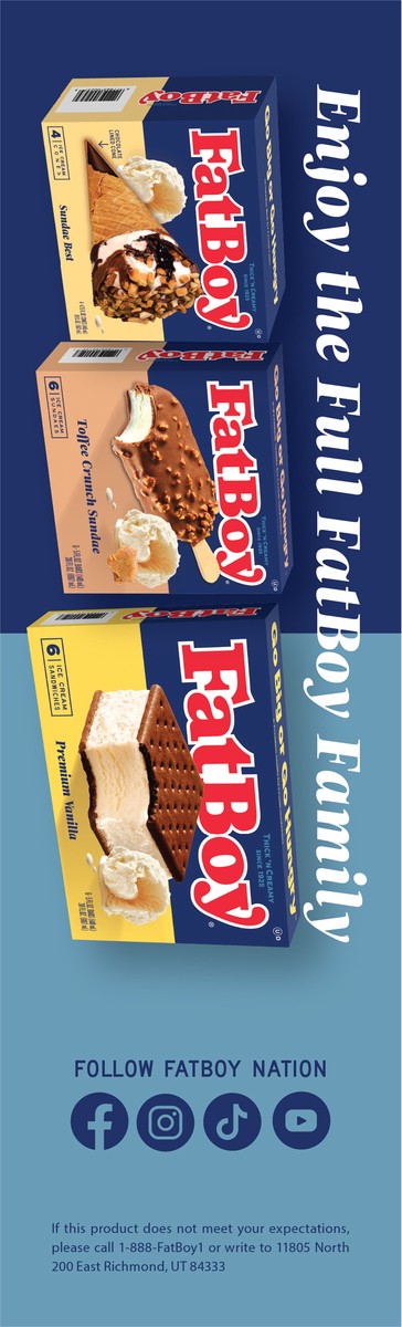 slide 8 of 11, Fat Boy Caramel Cookies & Cream Cookie Sandwich 4 Ea, 4 ct