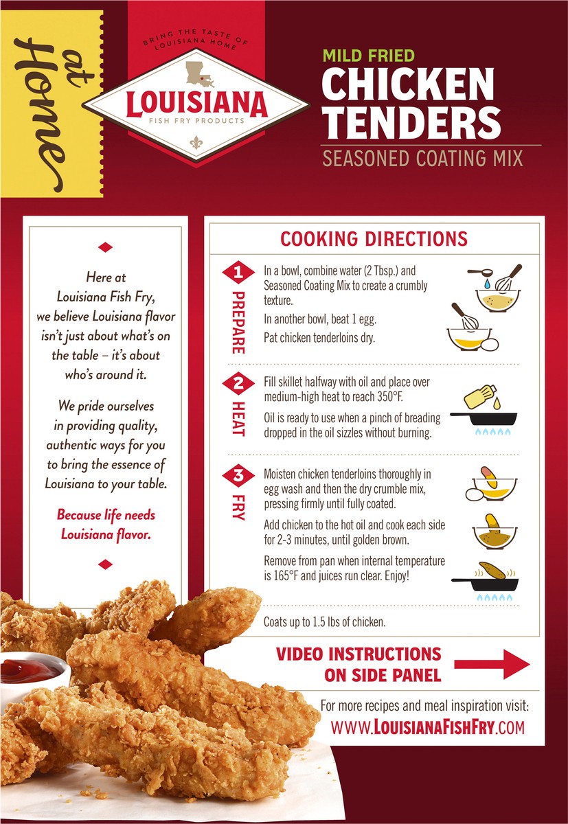 slide 9 of 14, Louisiana Fish Fry Products Mild Fried Chicken Tenders Seasoned Coating Mix 4.5 oz, 4.5 oz