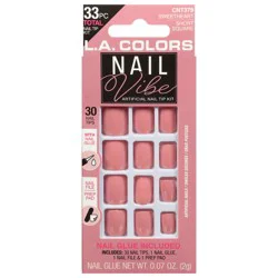 L.A. Colors Nail Vibe Sweetheart Short Square Nail Tip Kit, 1 ea