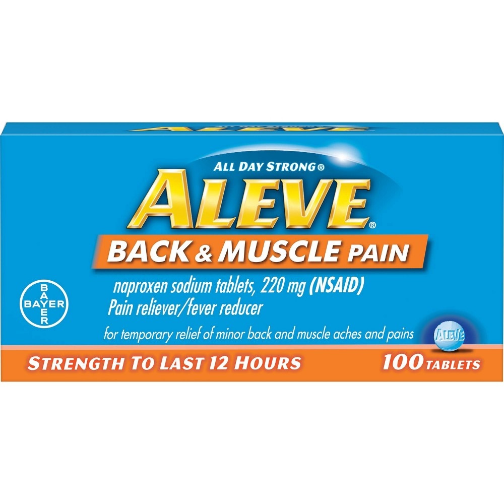 slide 3 of 4, Aleve All Day Strong Back And Muscle Pain, 100 ct