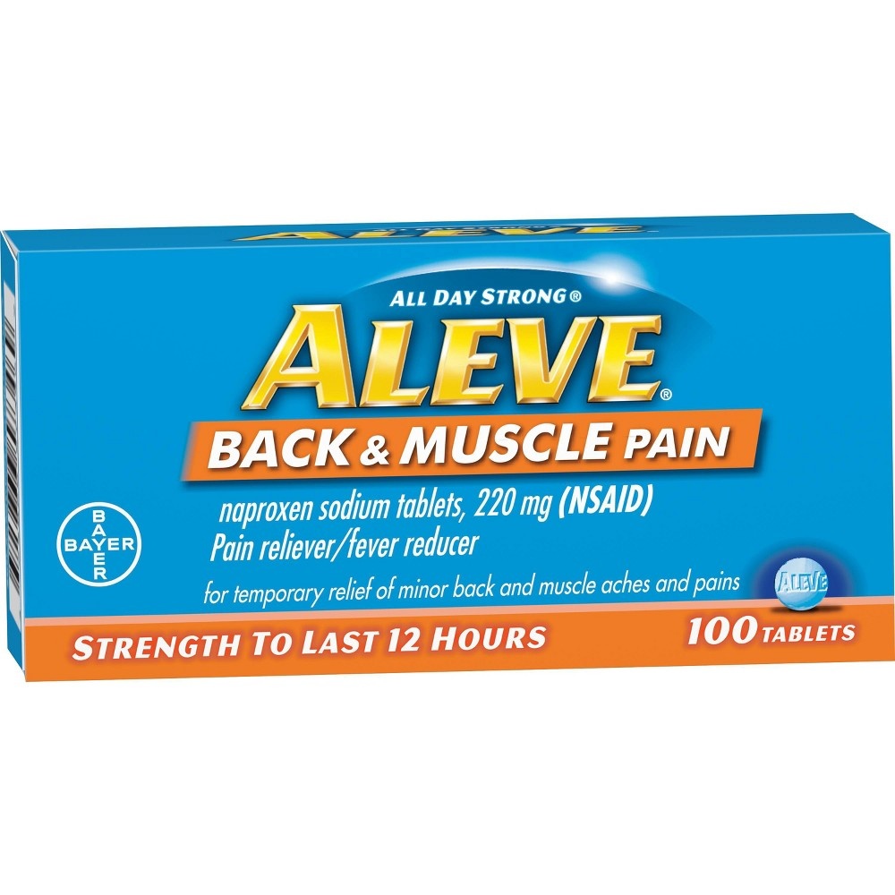 slide 4 of 4, Aleve All Day Strong Back And Muscle Pain, 100 ct