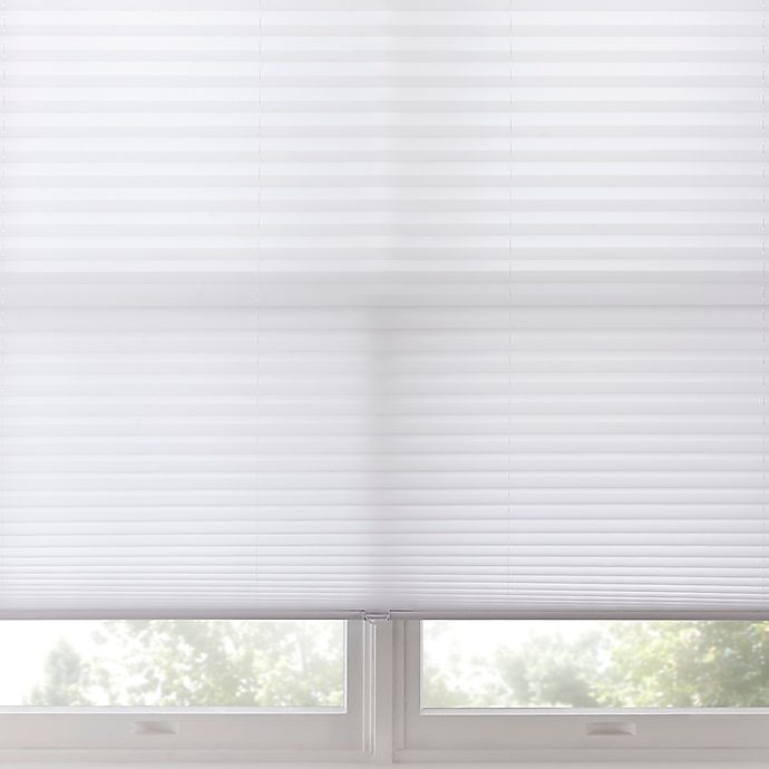 slide 3 of 4, Real Simple Cordless Pleated Shade - Flurry, 32.5 in x 72 in