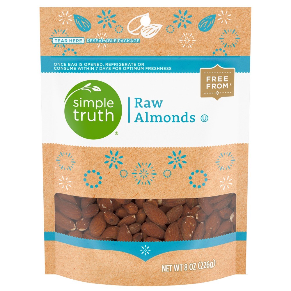 slide 3 of 3, Simple Truth Raw Almonds, 8 oz