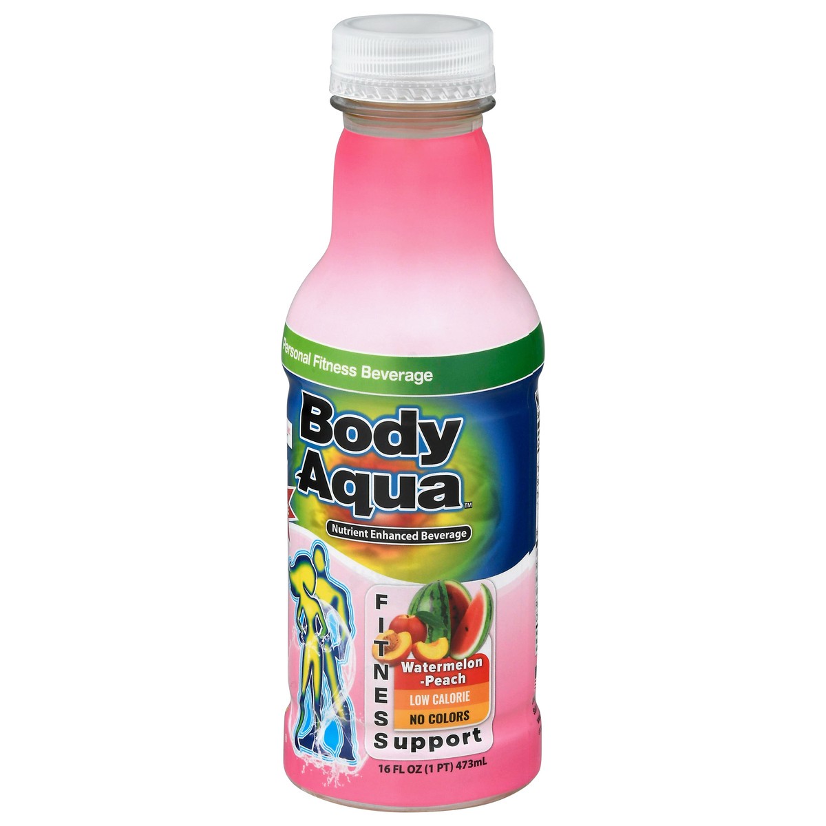 slide 12 of 14, Body Aqua Fitness Beverage Watermelon Peach, 16 oz