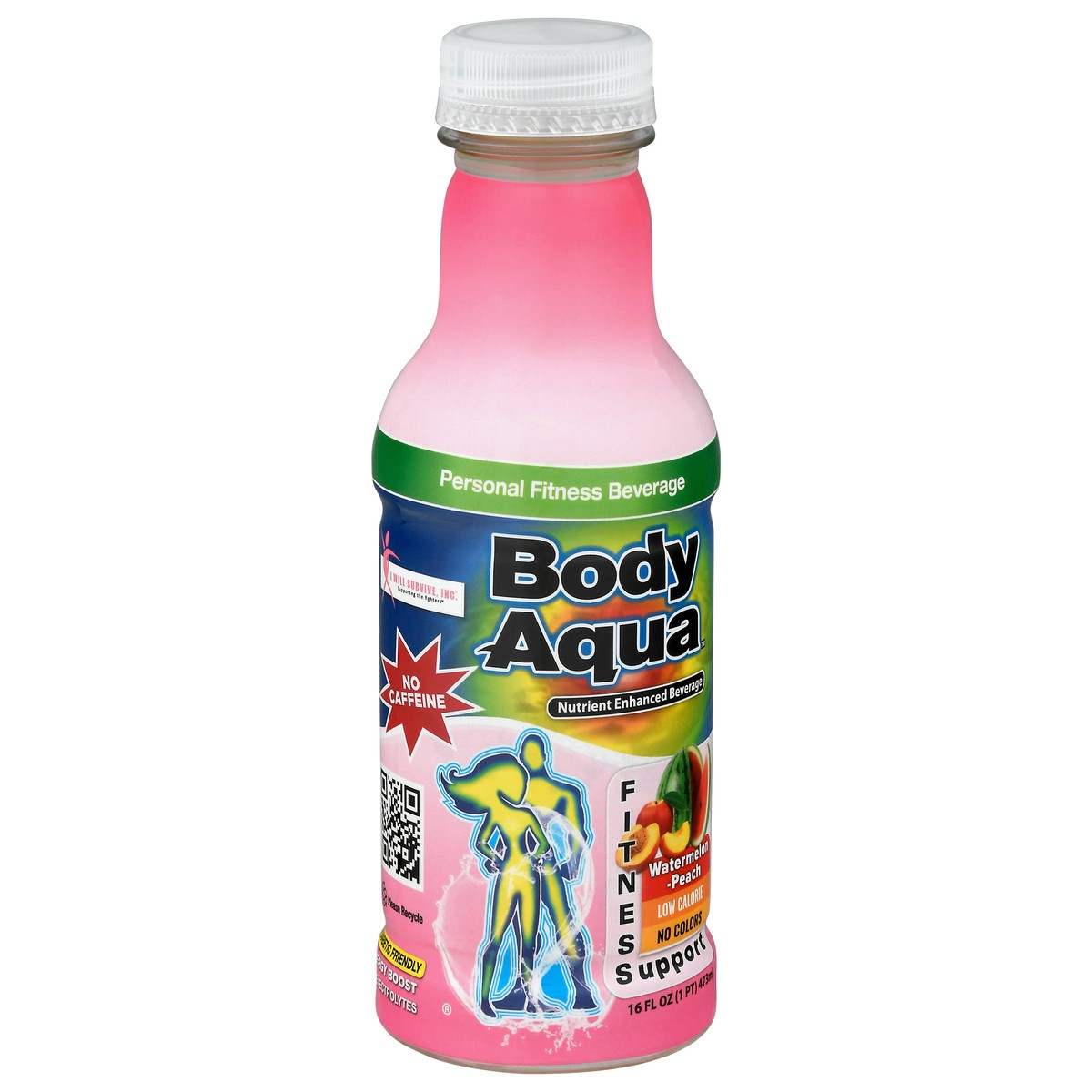slide 7 of 14, Body Aqua Fitness Beverage Watermelon Peach, 16 oz
