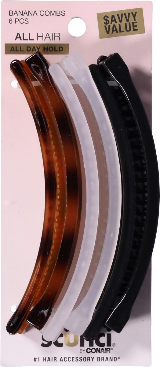 slide 11 of 12, scünci Banana Combs Savvy Value 6 Each, 6 ct