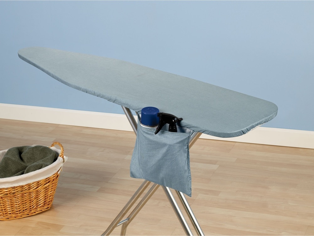 slide 1 of 1, Household Essentials Deluxe Silicone-Coated Ironing Board Pad And Cover - Blue, 1 ct