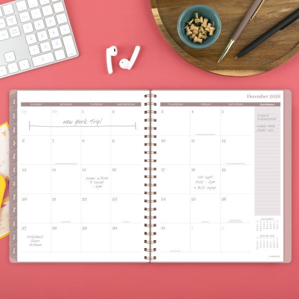 slide 9 of 10, Cambridge® Savannah 2026 Weekly Monthly Planner, Large, 8 1/2"" x 11"", 1 ct