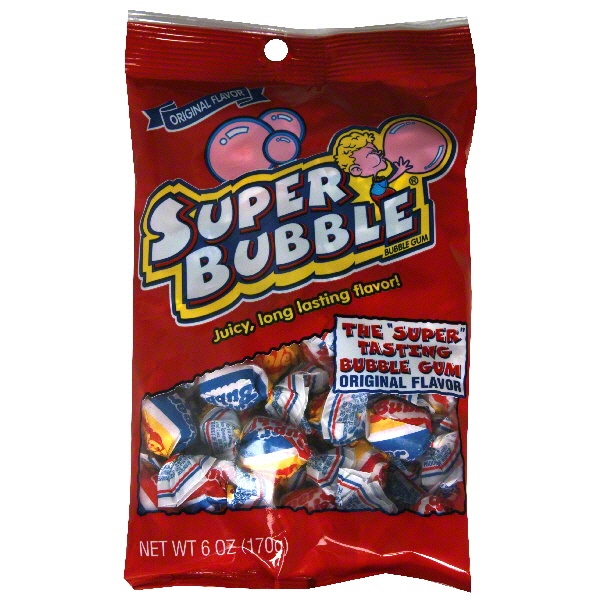 slide 1 of 1, Super Bubble Bubble Gum Chunk, 6 oz