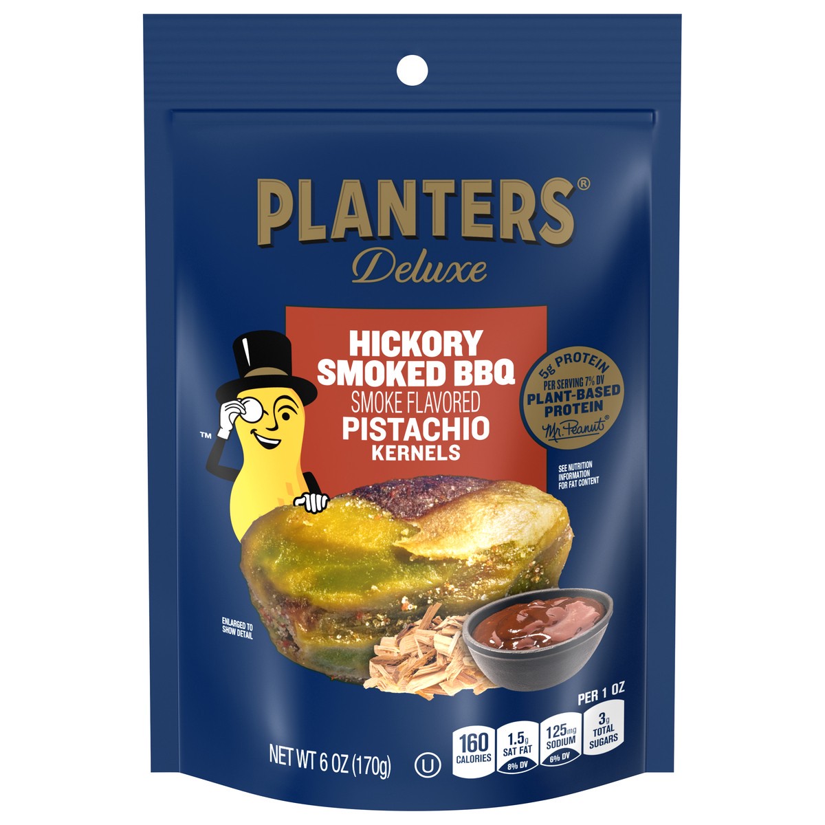 slide 1 of 6, Planters Deluxe Hickory Smoked BBQ Pistachio Kernels 6 oz, 6 oz