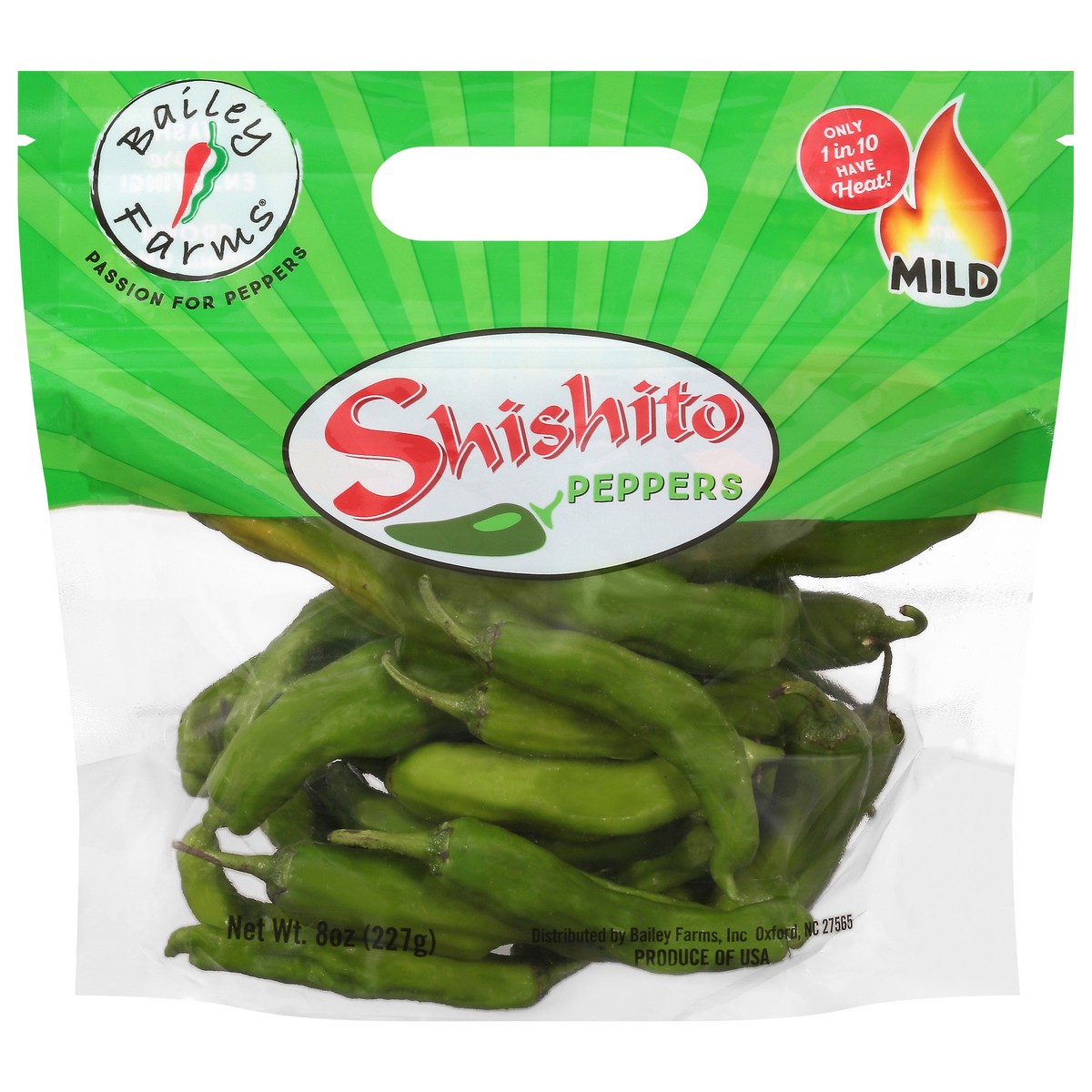 slide 1 of 9, Bailey Farms Mild Shishito Peppers 8 oz, 8 oz