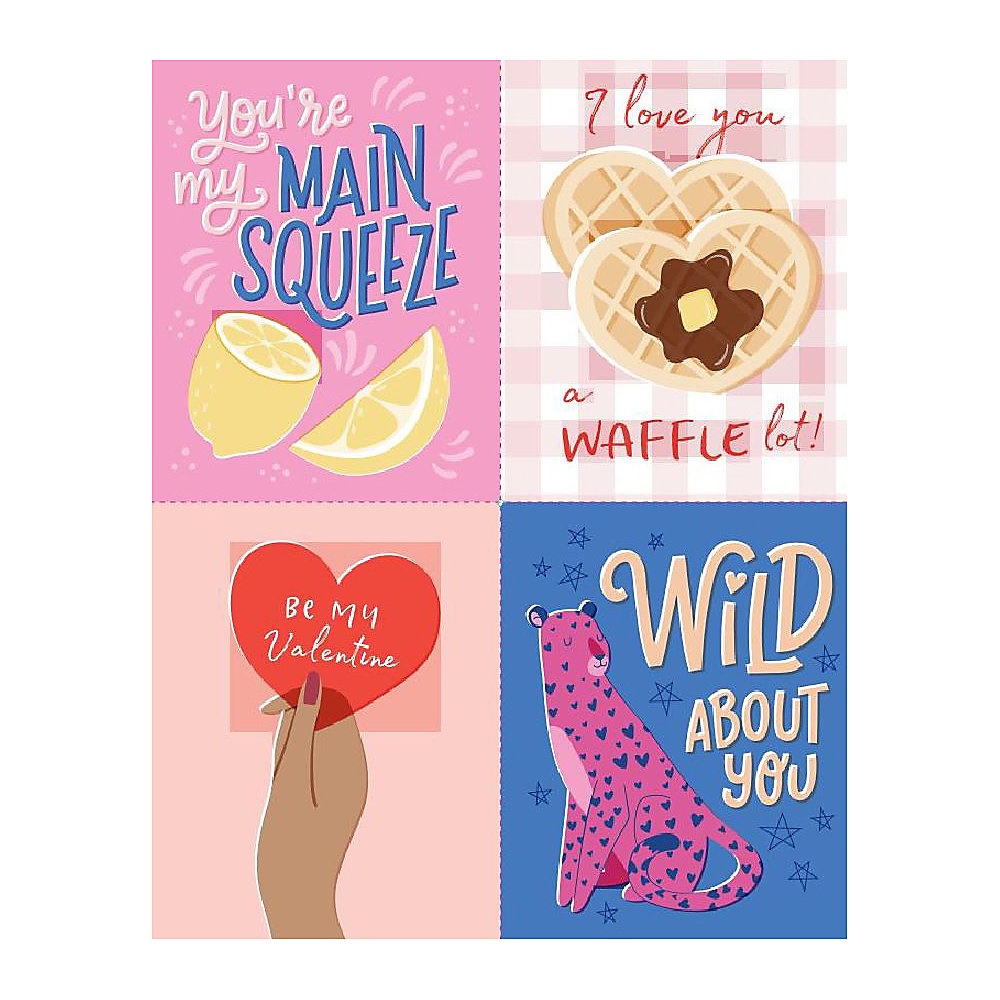 slide 1 of 1, American Crafts Valentine's Day Cards, 4'' X 5'', Damask Love, Pack Of 24 Cards, 24 ct