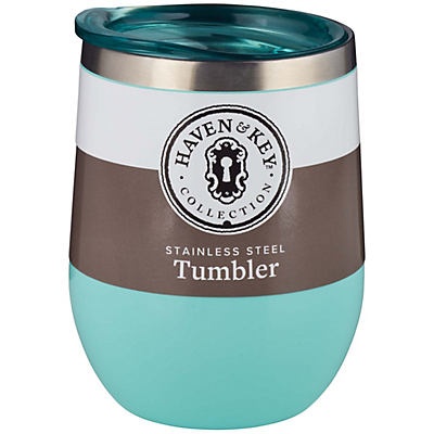 slide 1 of 1, Haven & Key Stainless Steel Seafoam Stemless Glass, 12 oz
