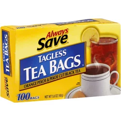 Always Save Tagless Tea Bags - 100 ct