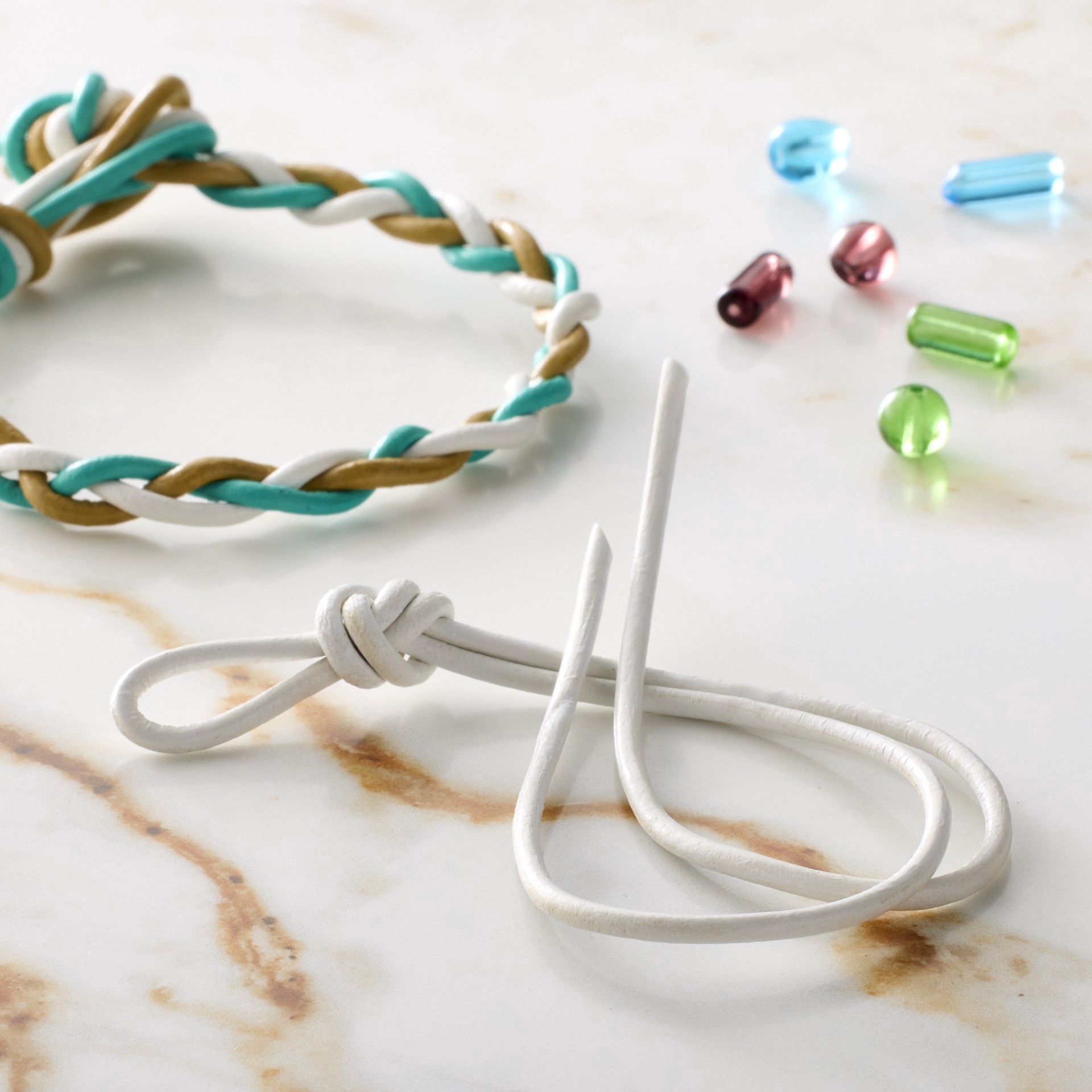 slide 3 of 3, Round Leather Cord By Bead Landing, 2 mm