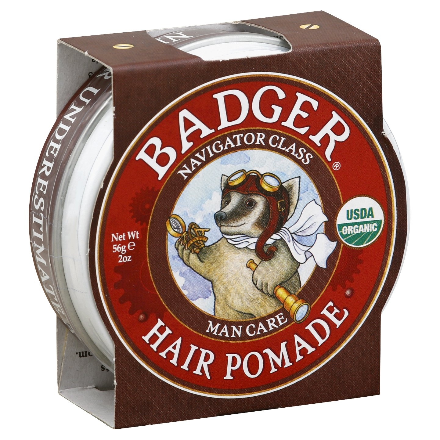 slide 1 of 1, Badger Organic Hair Pomade, 2 oz