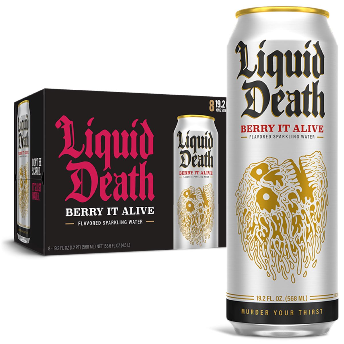 slide 4 of 4, Liquid Death Berry Sparkling Water- 16.9 oz, 16.9 oz