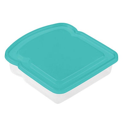 slide 1 of 1, Good Cook Sandwich Container Aqua, 1 ct