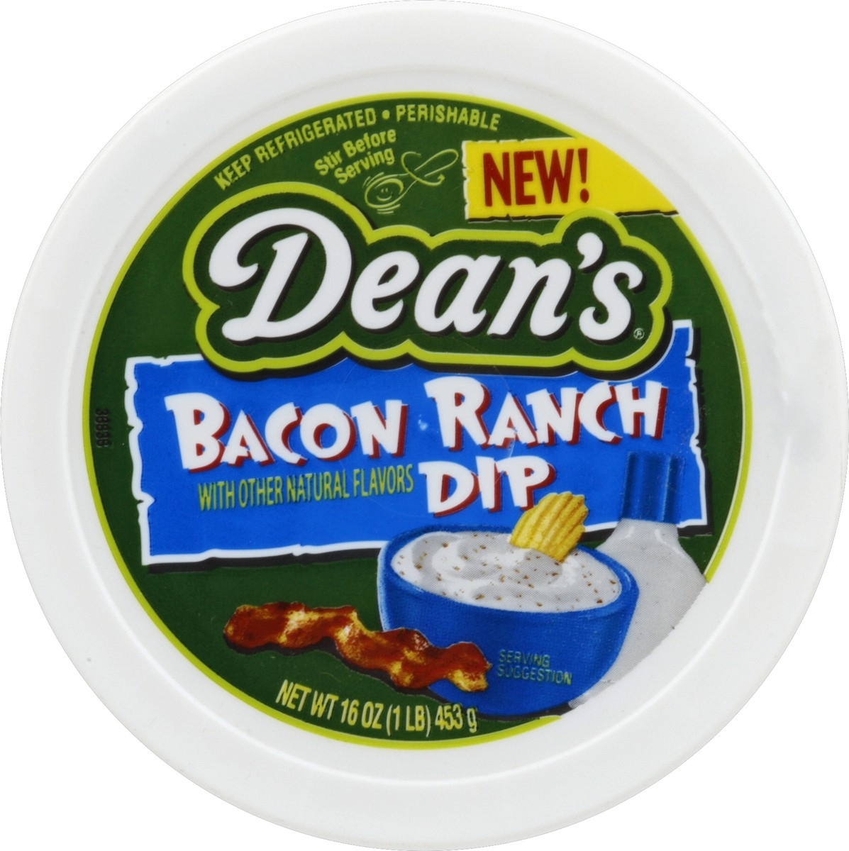 slide 3 of 4, Dean's Bacon Ranch Dip 16 oz Tub, 16 oz