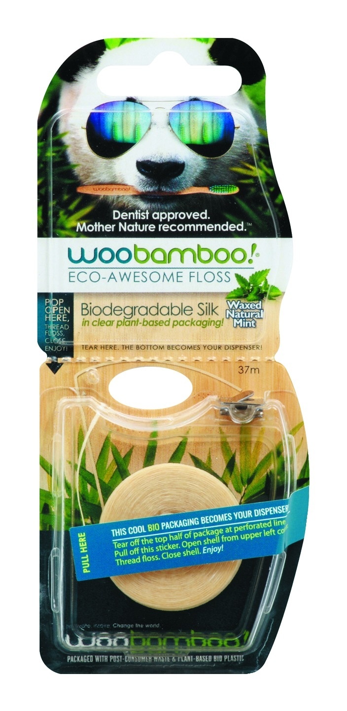 slide 1 of 1, Woobamboo Mint Eco Awesome Floss, 1 ct