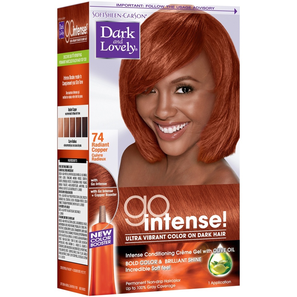 slide 1 of 1, Dark & Lovely Ultra Vibrant Permanent Hair Color - 74 Radiant Copper, 1 ct