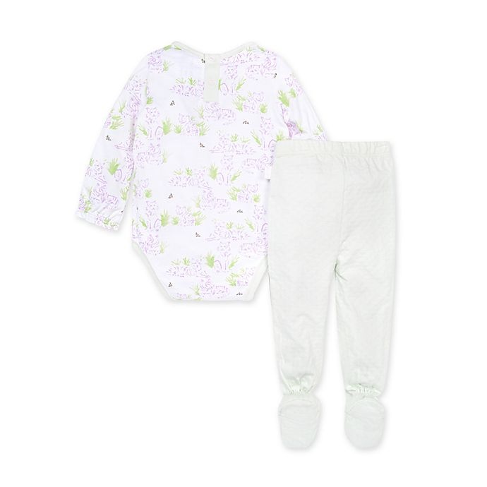 slide 2 of 2, Burt's Bees Baby Tiger Time Bodysuit & Honeycomb Pointelle Pant Set, 1 ct; 6-9 M