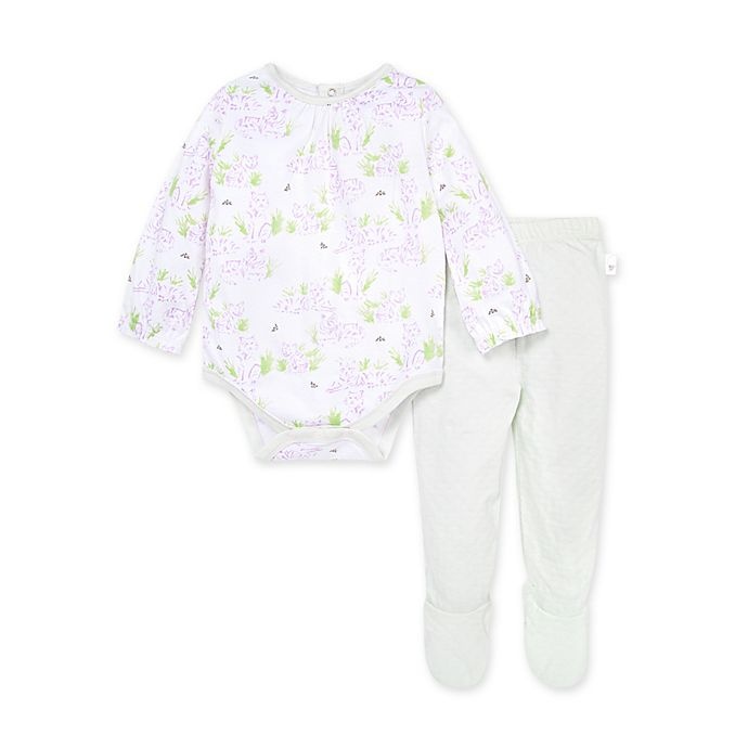 slide 1 of 2, Burt's Bees Baby Tiger Time Bodysuit & Honeycomb Pointelle Pant Set, 1 ct; 6-9 M