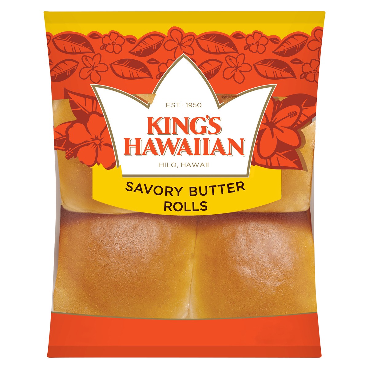 slide 1 of 11, King's Hawaiian Savory Butter Rolls, 4 ct