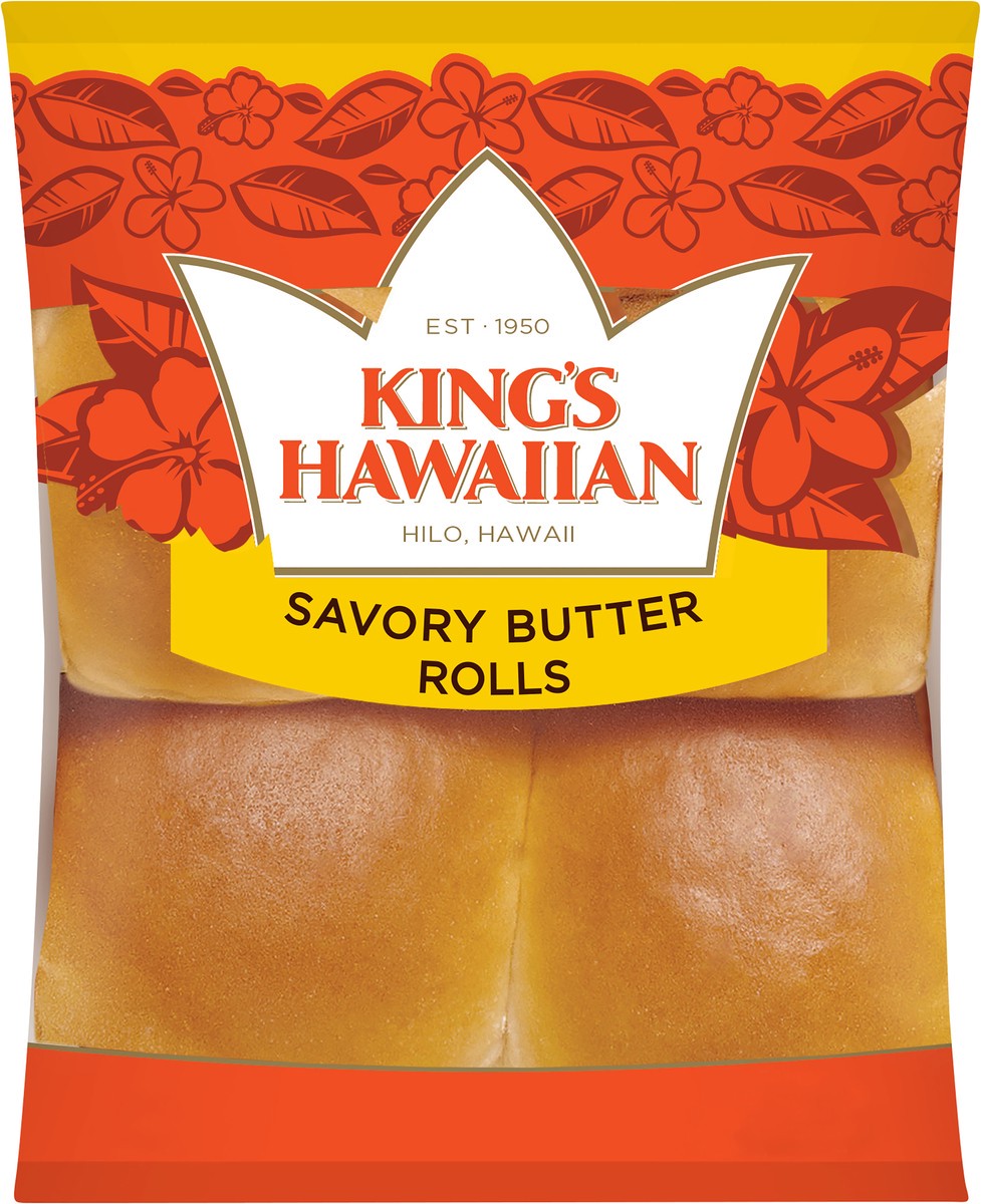 slide 9 of 11, King's Hawaiian Savory Butter Rolls, 4 ct