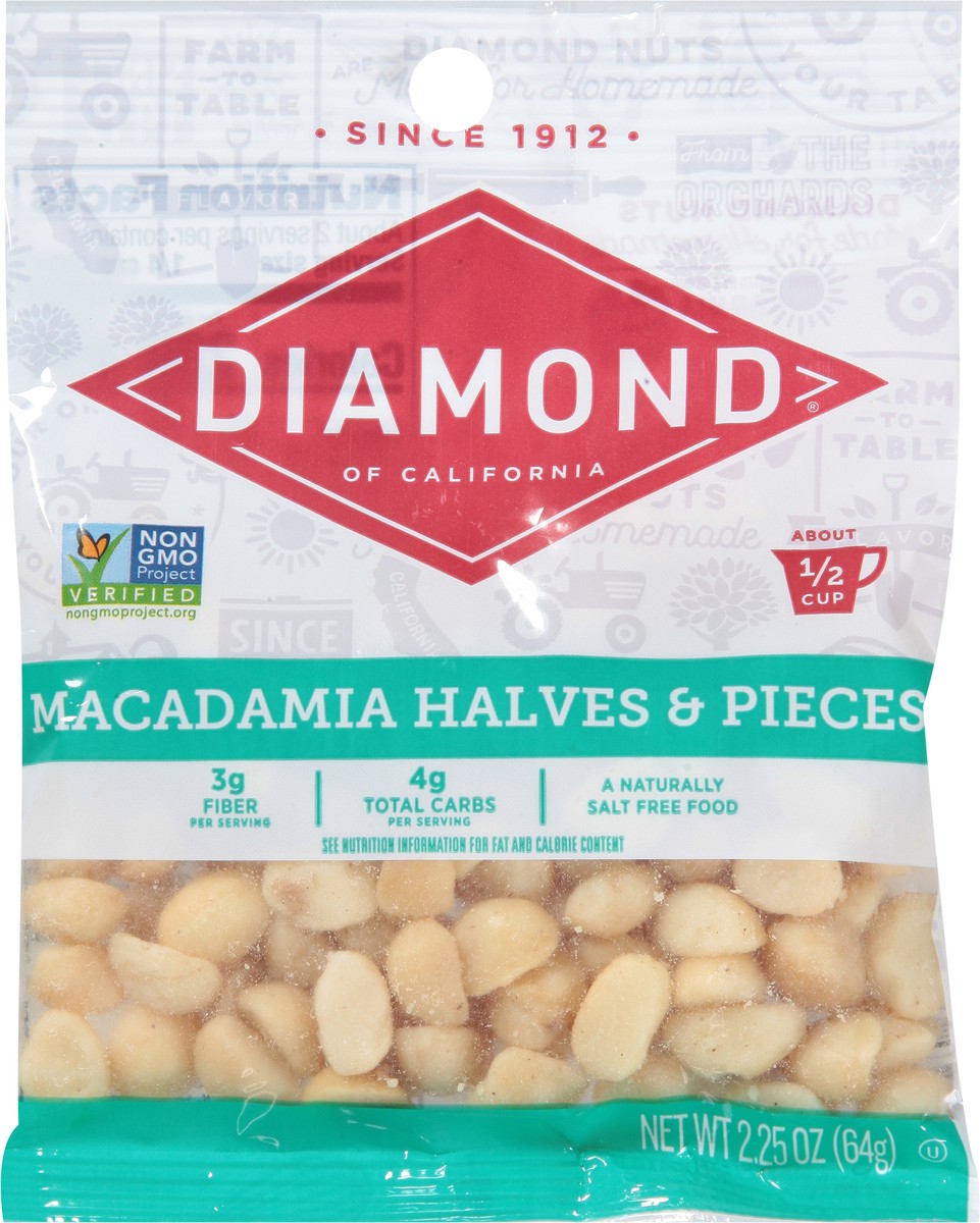 slide 8 of 9, Diamond Nuts Diamond of California Halves & Pieces Macadamia 2.25 oz, 2.25 oz